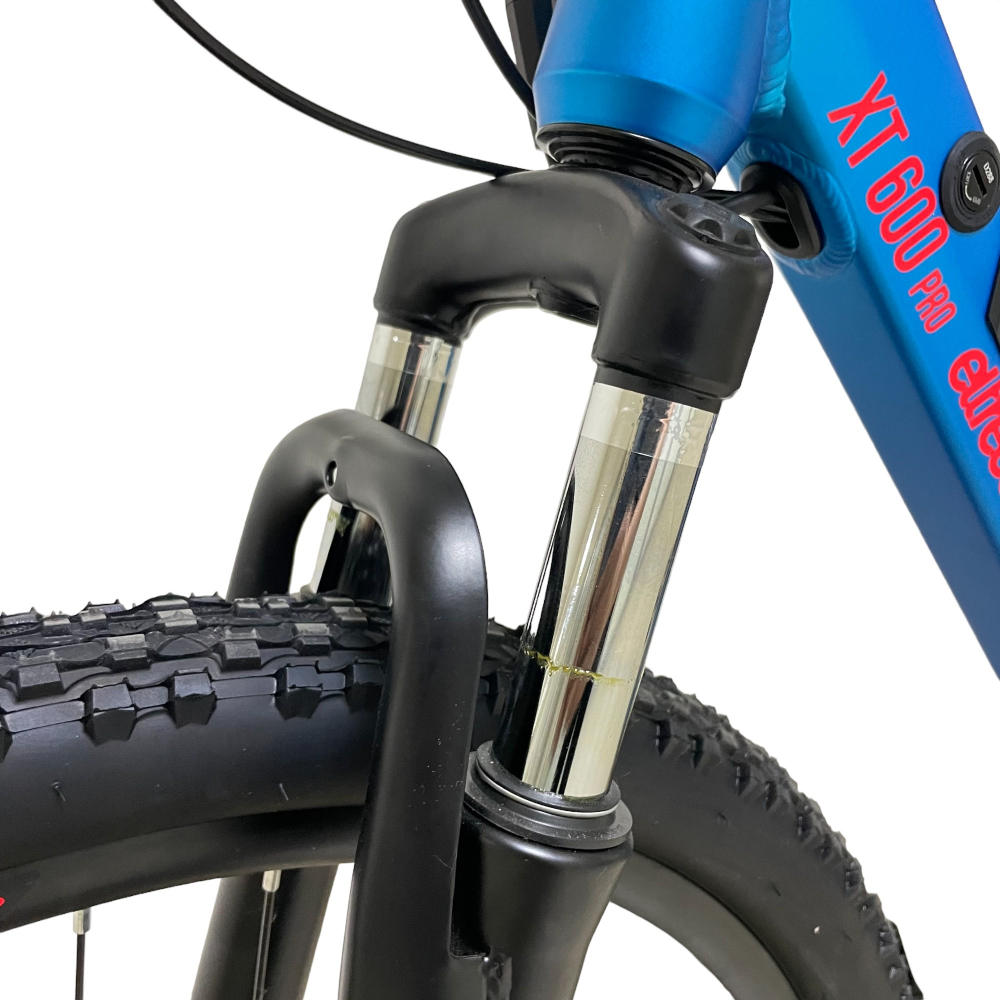 Электровелосипед Eltreco XT 600 Pro (сине-оранжевый) 13