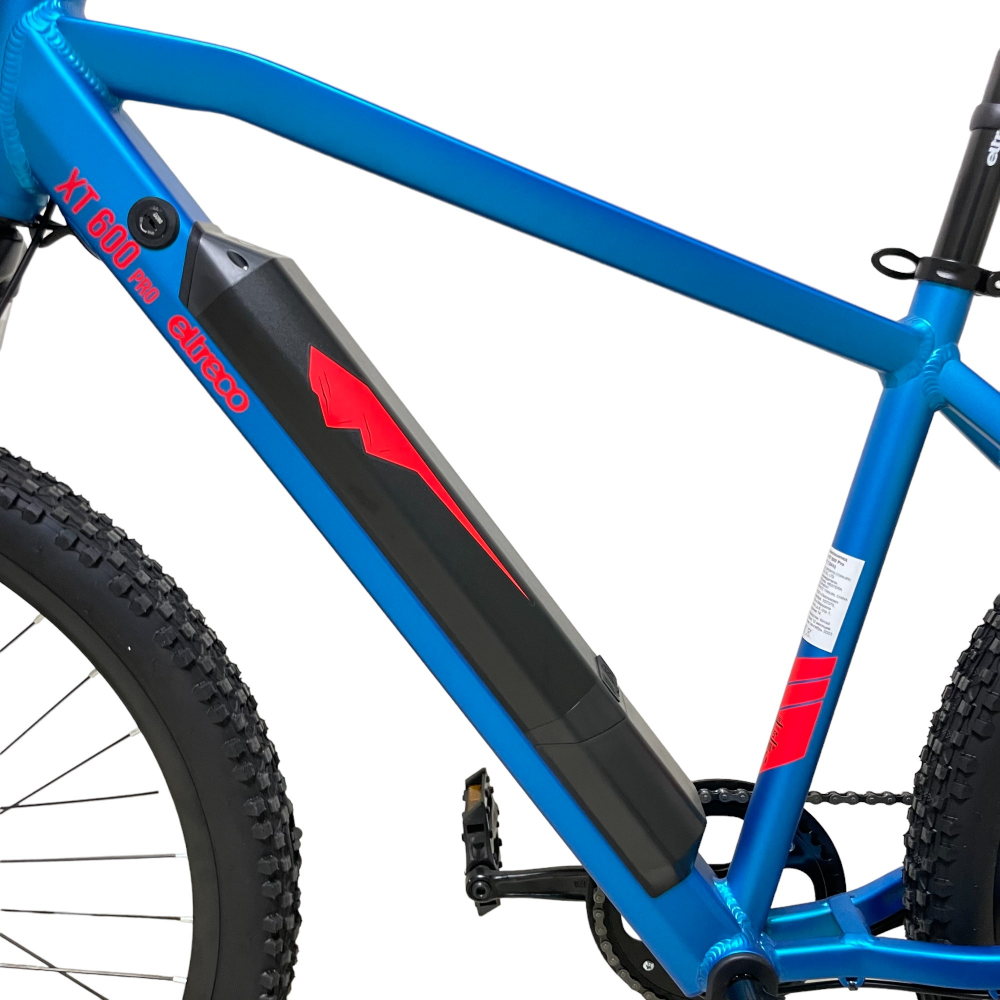 Электровелосипед Eltreco XT 600 Pro (сине-оранжевый) 17