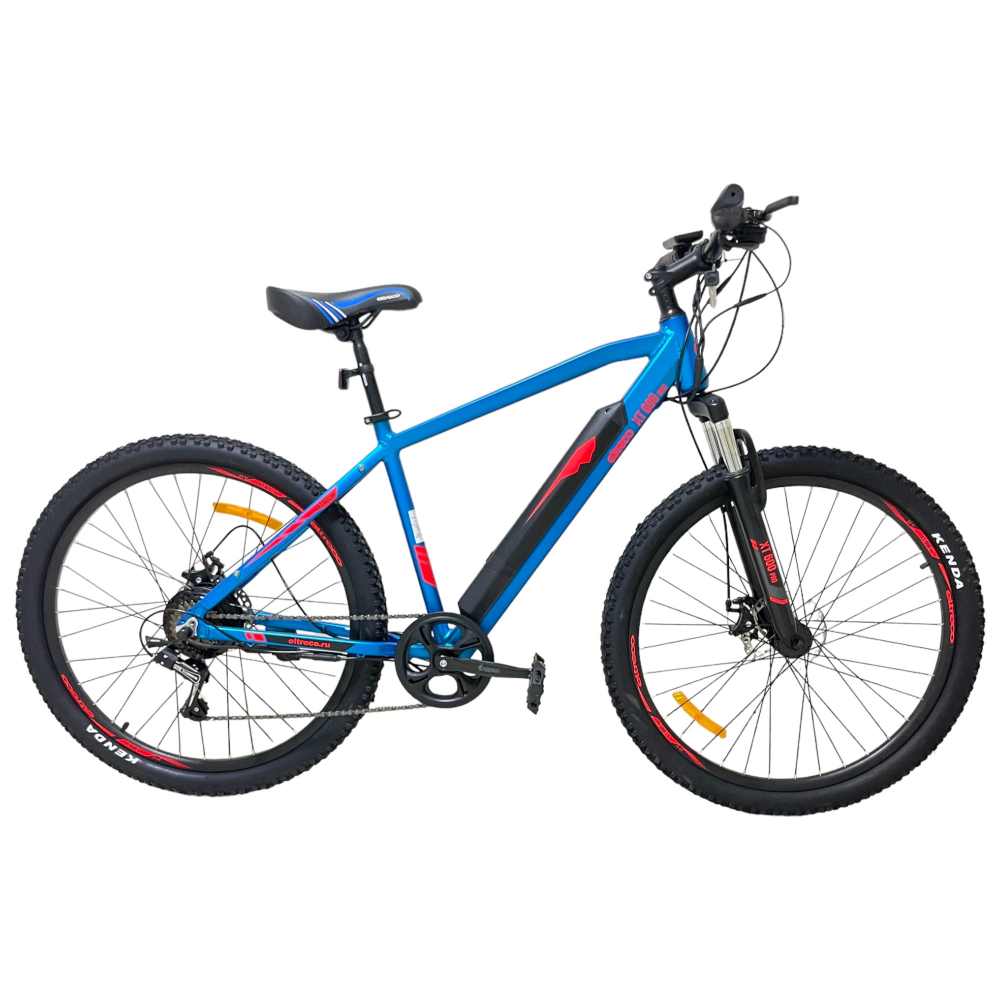 Электровелосипед Eltreco XT 600 Pro (сине-оранжевый) 5