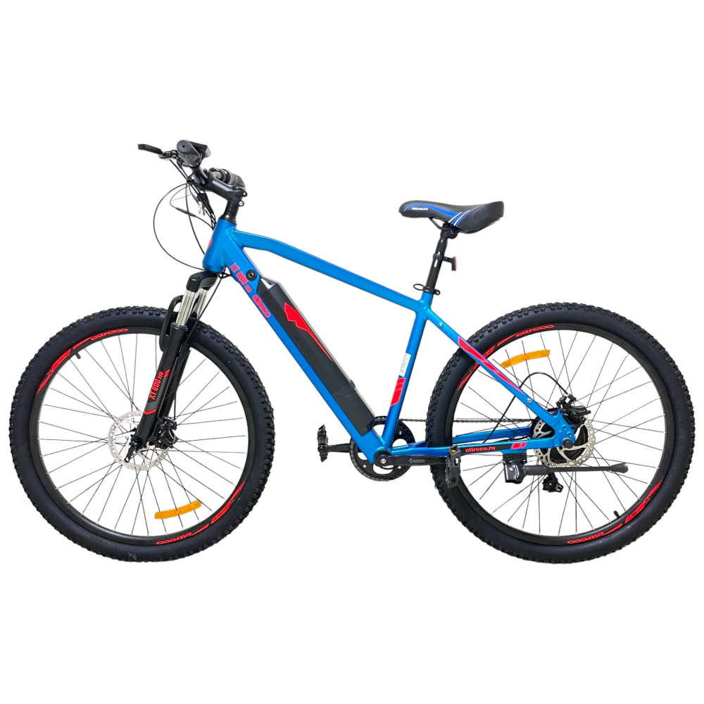Электровелосипед Eltreco XT 600 Pro (сине-оранжевый) 1