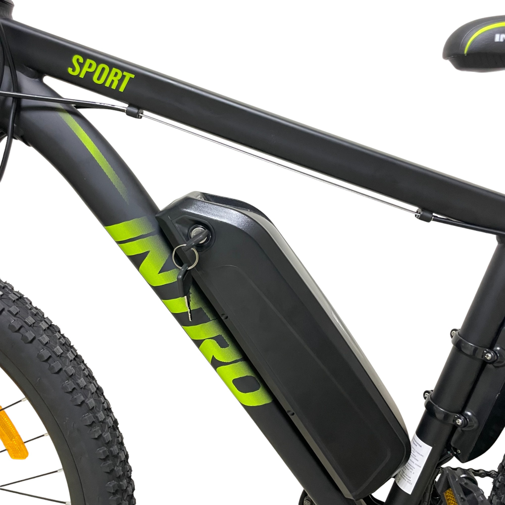 Электровелосипед INTRO Sport черно-зеленый 19