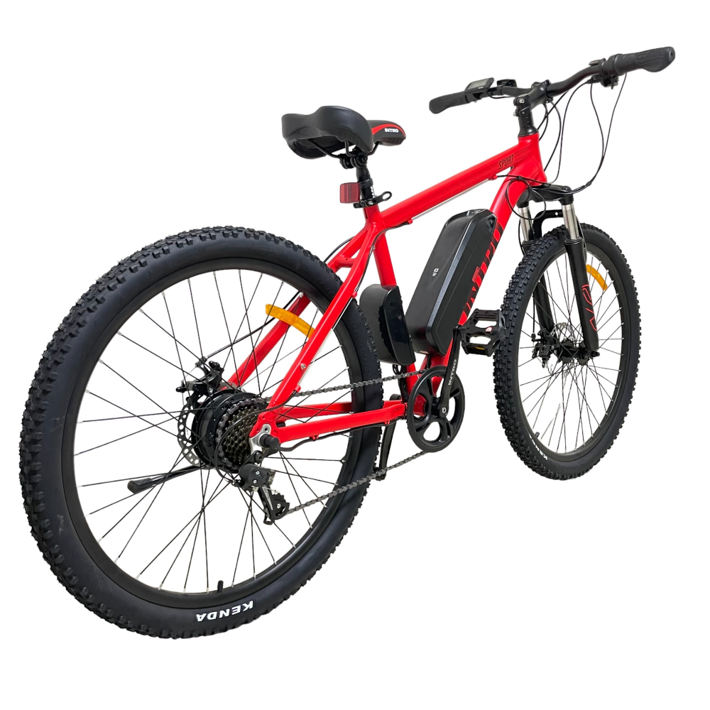 Электровелосипед INTRO Sport красно-черный 3