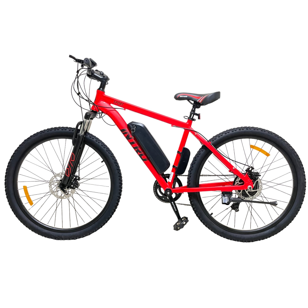 Электровелосипед INTRO Sport красно-черный 1