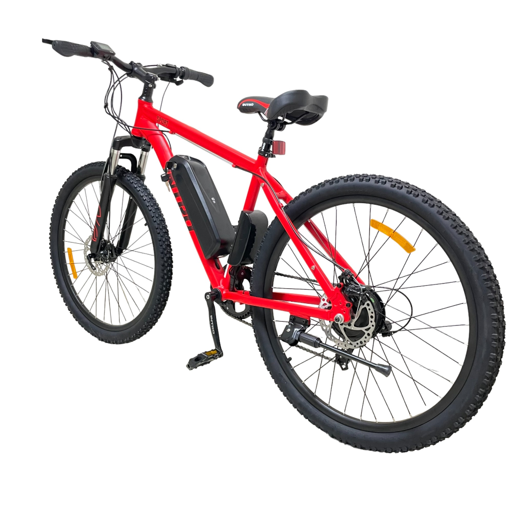 Электровелосипед INTRO Sport красно-черный 2