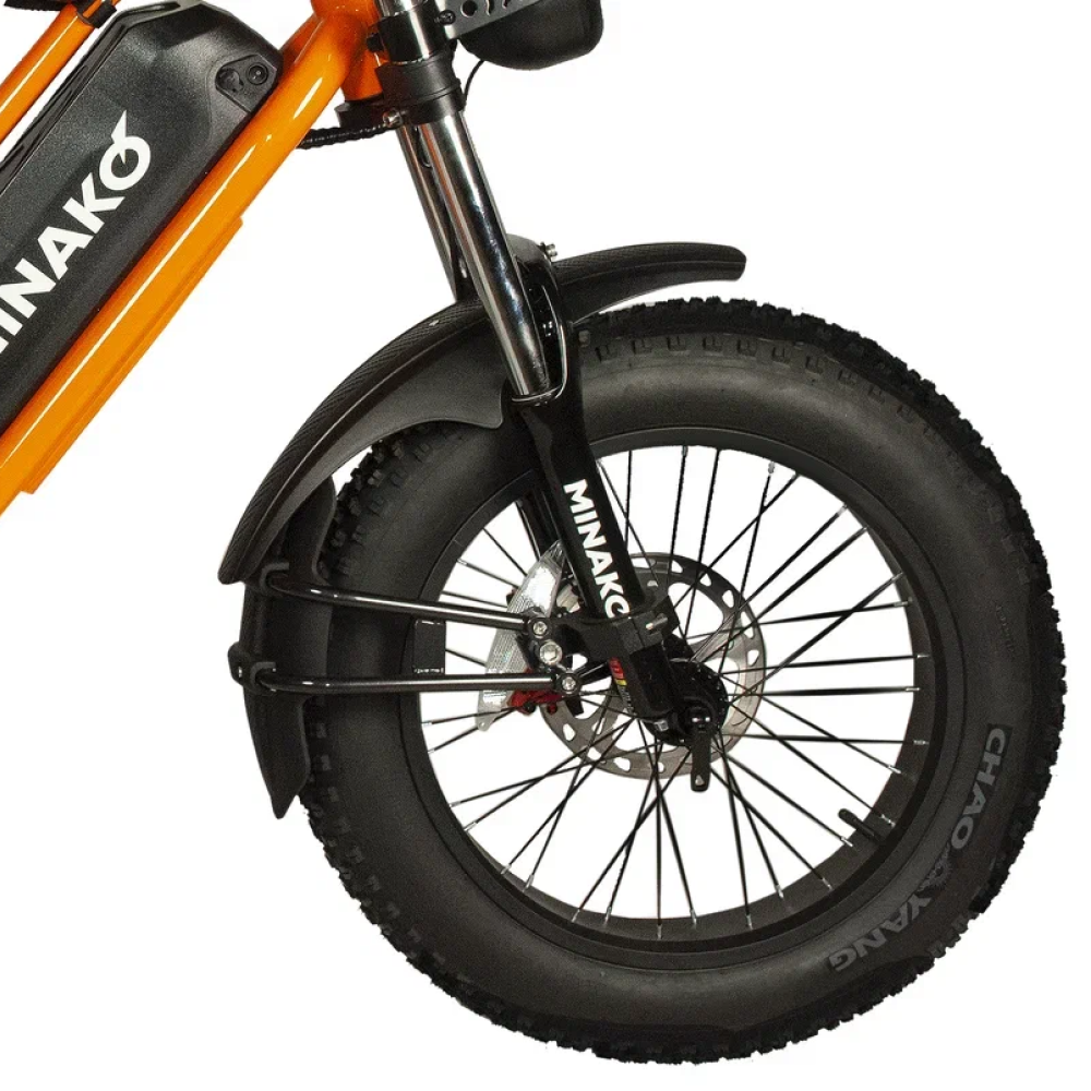 Электровелосипед Minako FOX (23Ah) Оранжевый Спицы 6