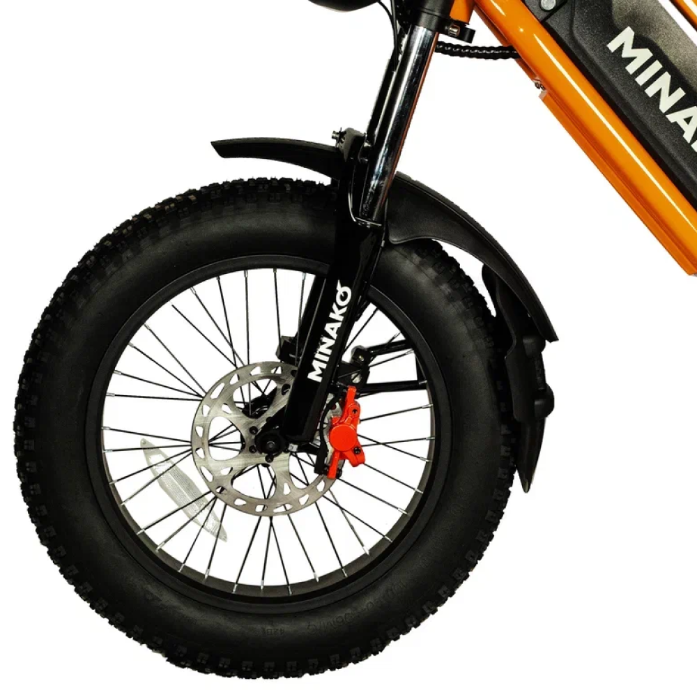 Электровелосипед Minako FOX (23Ah) Оранжевый Спицы 5