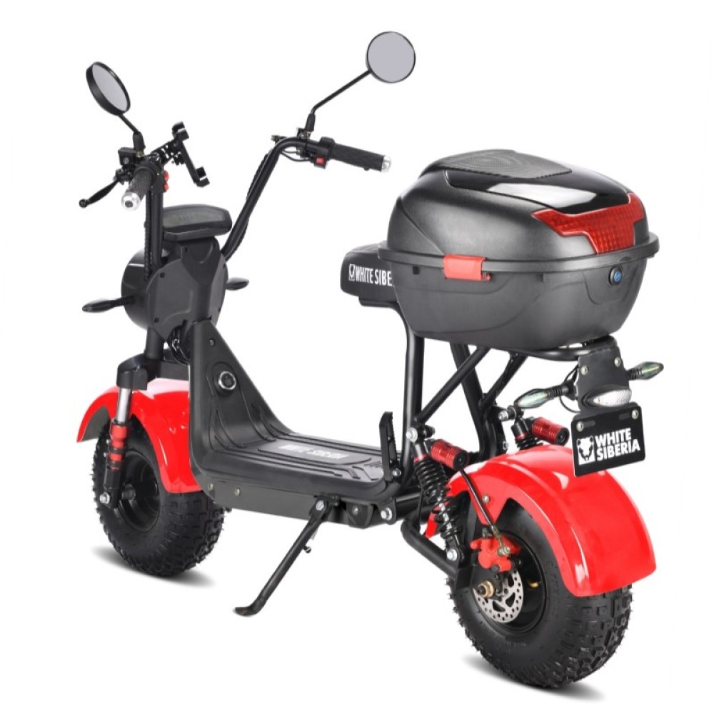 Электроскутер CityCoco WHITE SIBERIA MINI R 2.0 1200W (2022) RED 2
