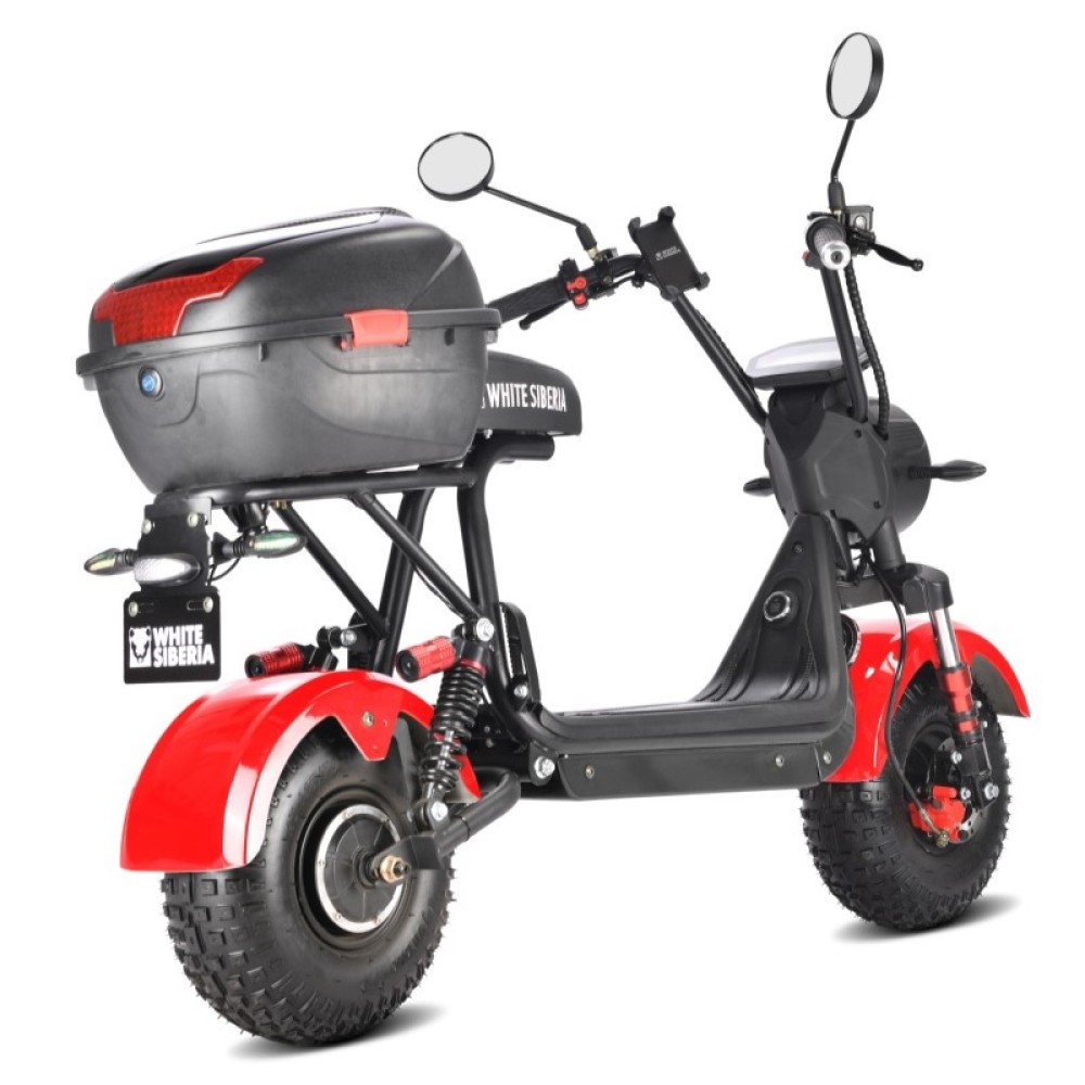Электроскутер CityCoco WHITE SIBERIA MINI R 2.0 1200W (2022) RED 5